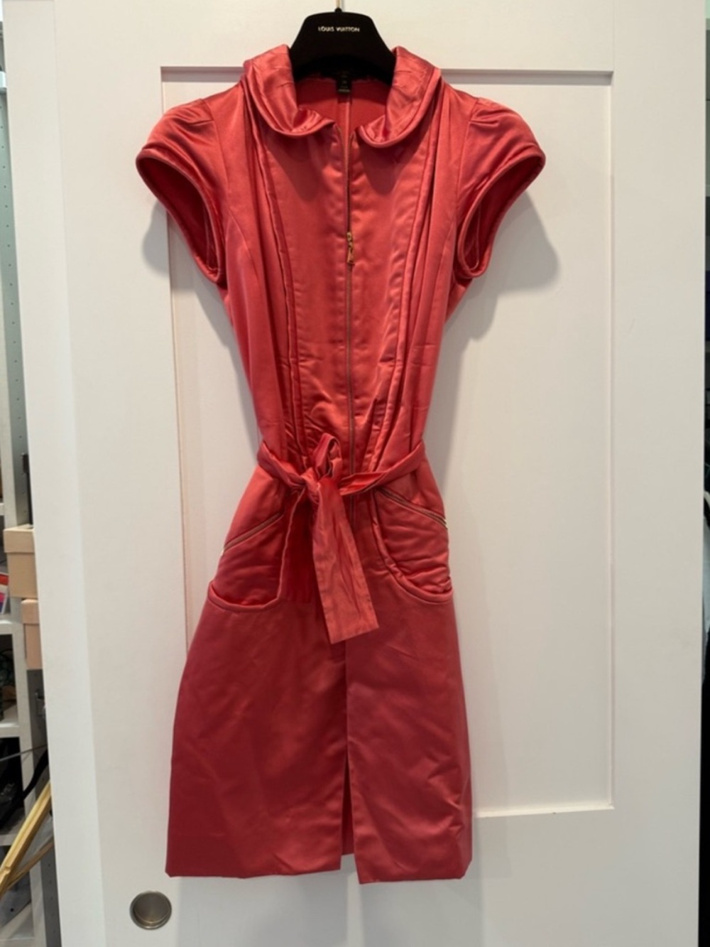 Louis Vuitton Spring 2003 Runway Coral Silk Satin Dress - Picture 3 of 6